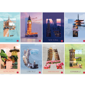 Maxiquaderno A4 80gr 40+2fg 5mm c/margine Dream Cities Pigna