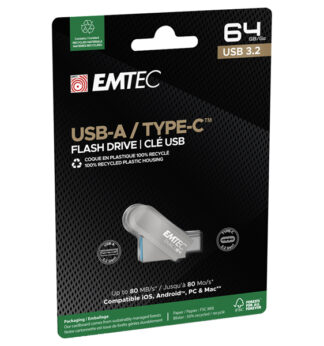 Emtec Memoria Dual USB3.2 to Type-C D280 64GB