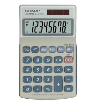Sharp Calcolatrice tascabile EL240SAB Bianco/Grigio 8 cifre